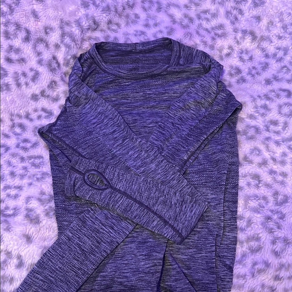 Blue grey Long Sleeve lululemon Athletic Top